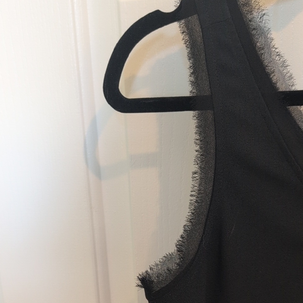 Chelsea28 Elegant Black Lace-Trim Tank Top - Picture 4 of 5